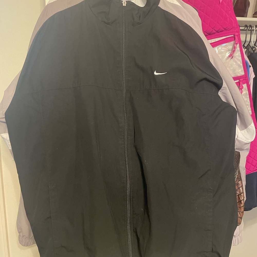 Nike Black and Gray Windbreaker Jacket